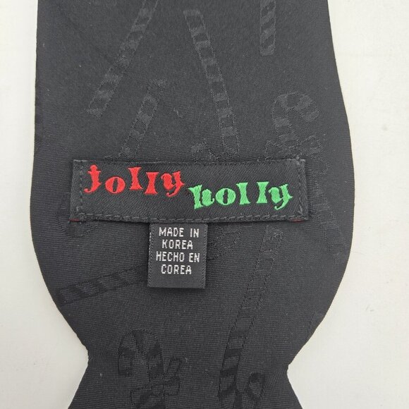 Christmas Tie Jolly Holly Festive Holiday Necktie Snowman Scarf Snowflakes Navy - Picture 8 of 8